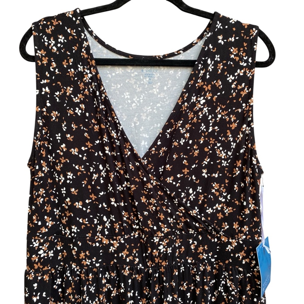 Market And Spruce Black Floral Sleeveless Jumpsuit Womens Size XXL NWT Rayon - Picture 3 of 9